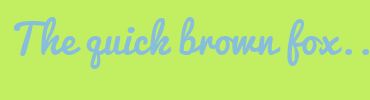 Image with Font Color 87BEDB and Background Color C2EE62